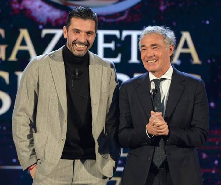 Gigi Buffon e Massimo Giletti ai Gazzetta Sports Awards